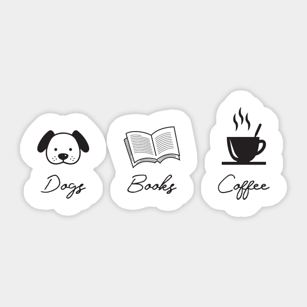 Dogs Books Coffee Sticker by younes.zahrane